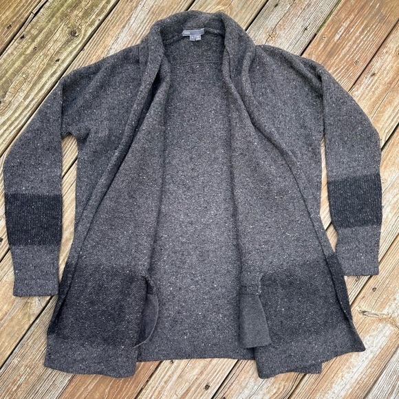 Unavailable - Vince Two-Tone Wool Cashmere Mohair Blend Shawl Cardigan - Picture 2 of 5